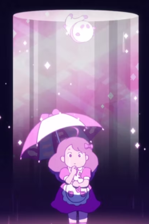 puppycat falling through a portal