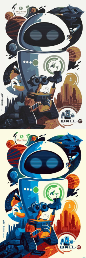 dois cartaz wall-e