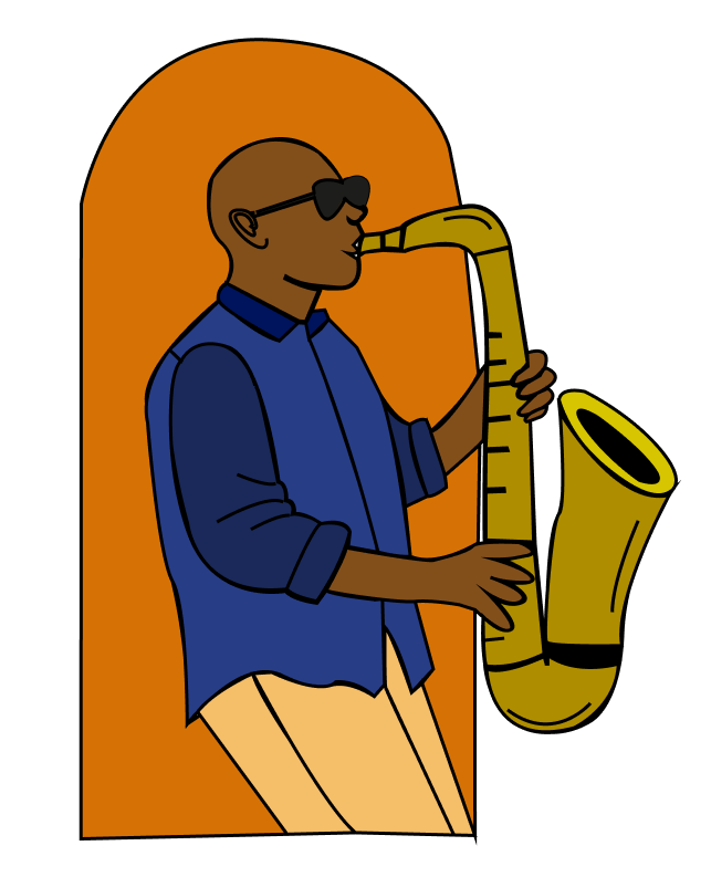 Ilustração saxofonista