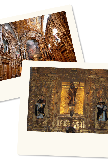 polaroides de igrejas que celebram o santo sao joao