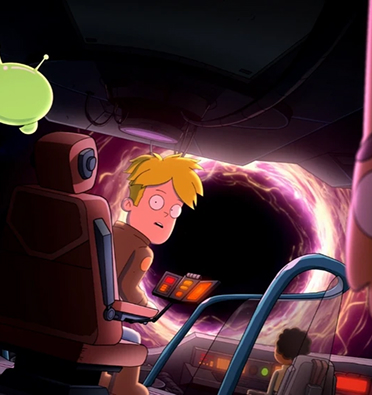 gary dentro de uma nave