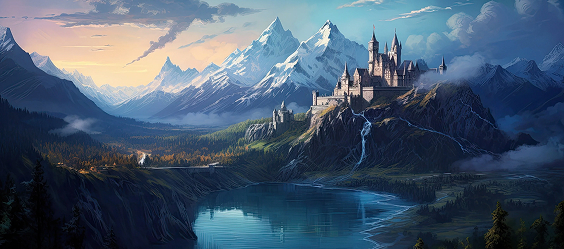 cidade mediaval num vale