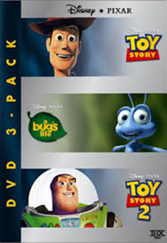 pack of the first three feature films of pixar