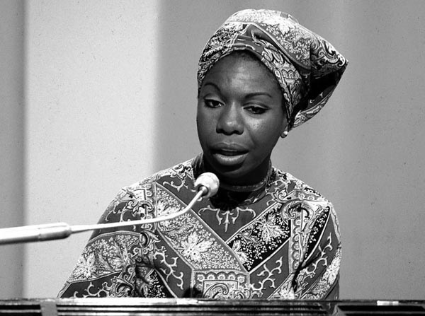 Nina Simone playing piano