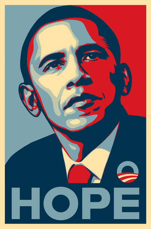 Shepard Fairey Hope Campaign