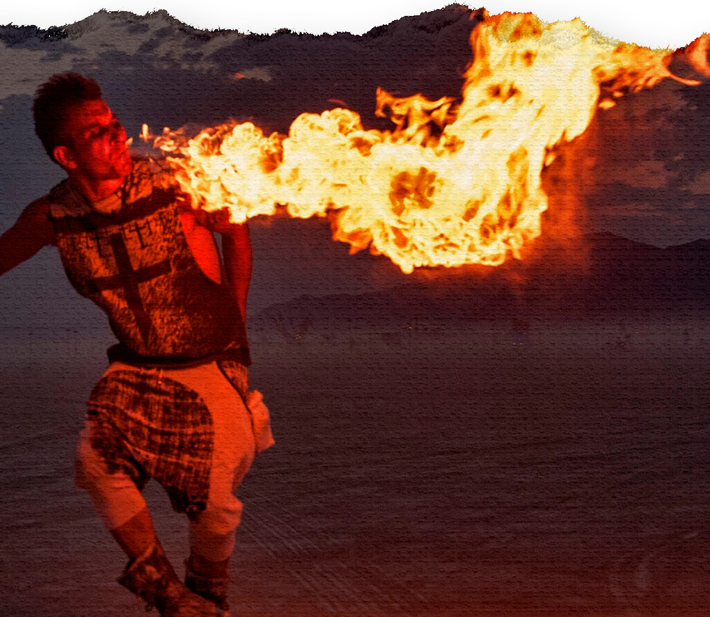 fire conclave member at the burning man