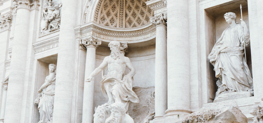 mythology gods Trevi fountain