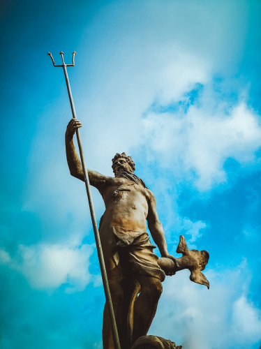 poseidon greek god of the ocean statue 