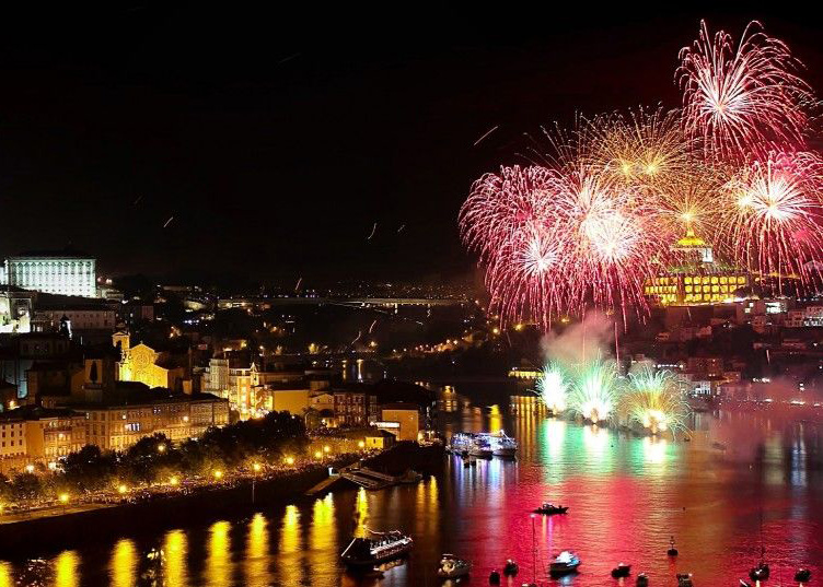 vista do fogo de artifício